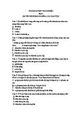 Câu hỏi trắc nghiệm bài 5 môn Giáo dục công dân lớp 12 - Trường THPT Thái Phiên